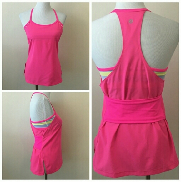 LULULEMON Amped Tank w/ Built in Bra in Raspberry - Picture 2 of 4